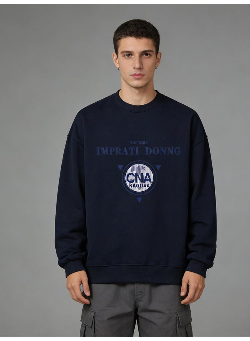 thick pullover | unisex oversized pullover with original pattern and letter design printed on it. - Image 5